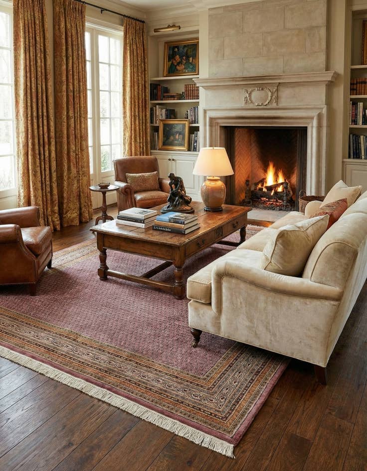 Detail image of 8' 3 x 11' 4  Hand Knotted Mir Oriental Wool Rug