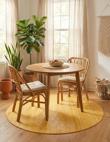 5' 3 x 5' 3 Bamboo Round Rug