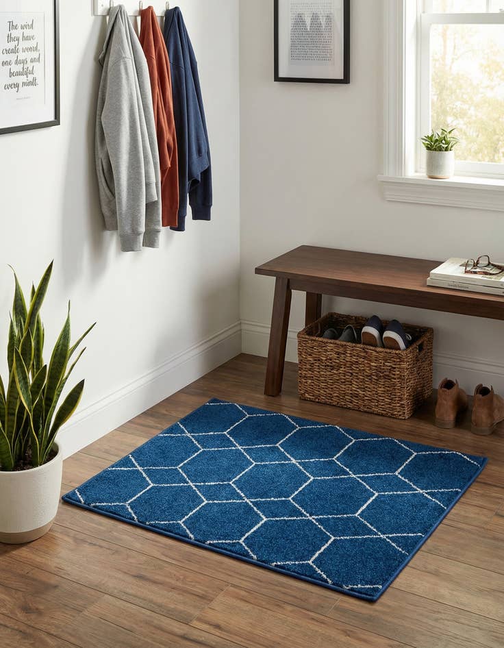 Detail image of  2' x 3' Lattice Frieze Rug