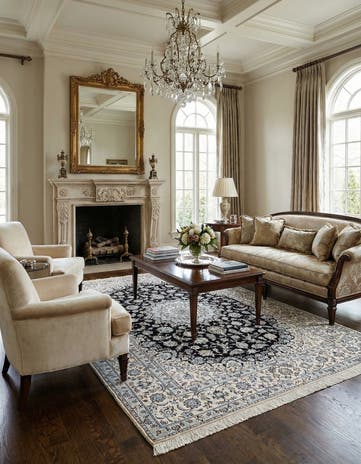 5' 4 x 7' 10 Hand Knotted Nain Rug