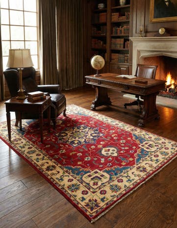 4' x 6' Hand Knotted Kazak Rug
