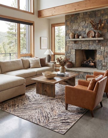5' 1 x 8' 2 Cowhide Stocks Rug
