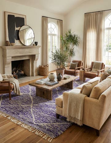 6' 6 x 9' 9 Hand Knotted Moroccan Wool Rug