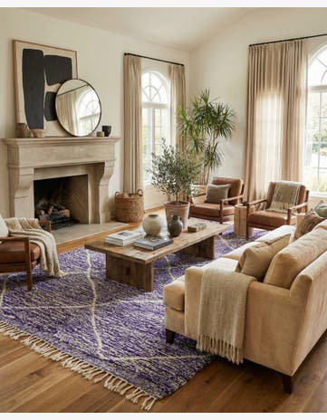 6' 6 x 9' 9 Hand Knotted Moroccan Wool Rug