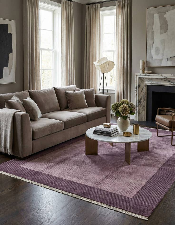 Detail image of 6' 6 x 10'  Hand Knotted Darya Wool Rug