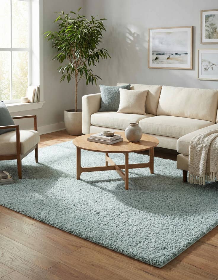 Detail image of 9' x 12' 2 Soft Solid Shag Rug