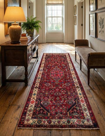 4' 11 x 9' 10 Hamedan Wool Runner Rug