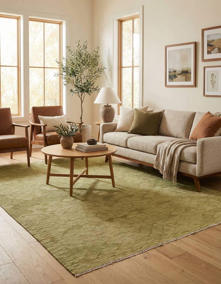 Detail image of 6' 7 x 9' 8  Hand Woven Kilim Modern Wool Rug