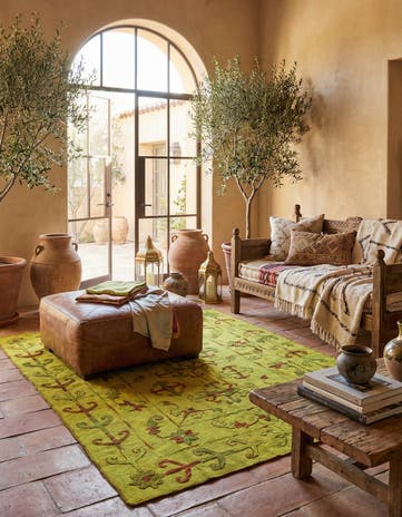 5' 5 x 6' 6 Hand Woven Kilim Suzani Wool Rug