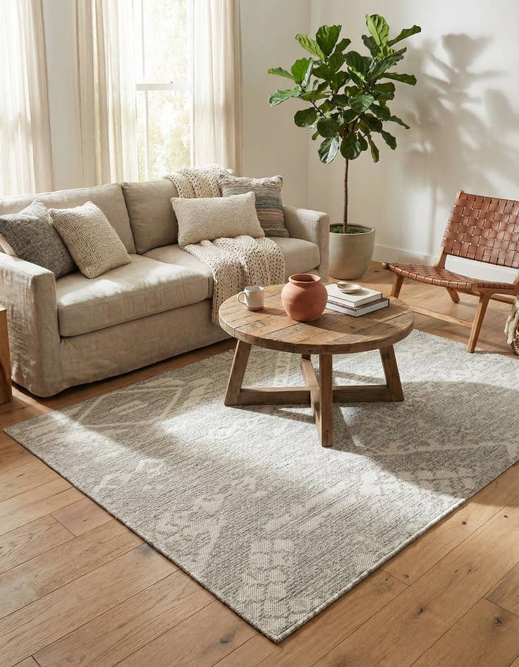 Detail image of 4' x 6' Easy-Clean Bohemian Indoor / Outdoor Rug