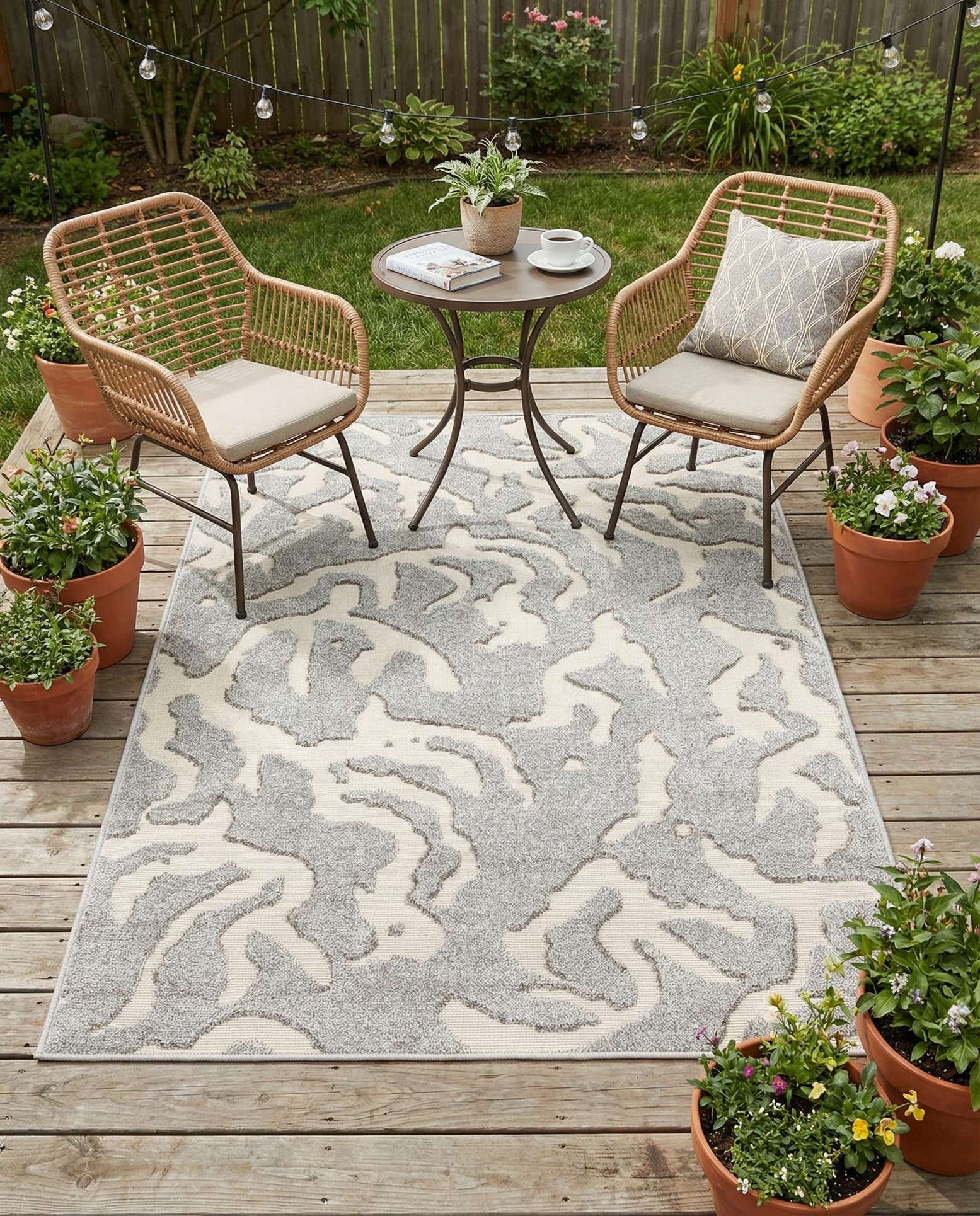 4' x 6' Easy-Clean Sabrina Soto Indoor / Outdoor Rug