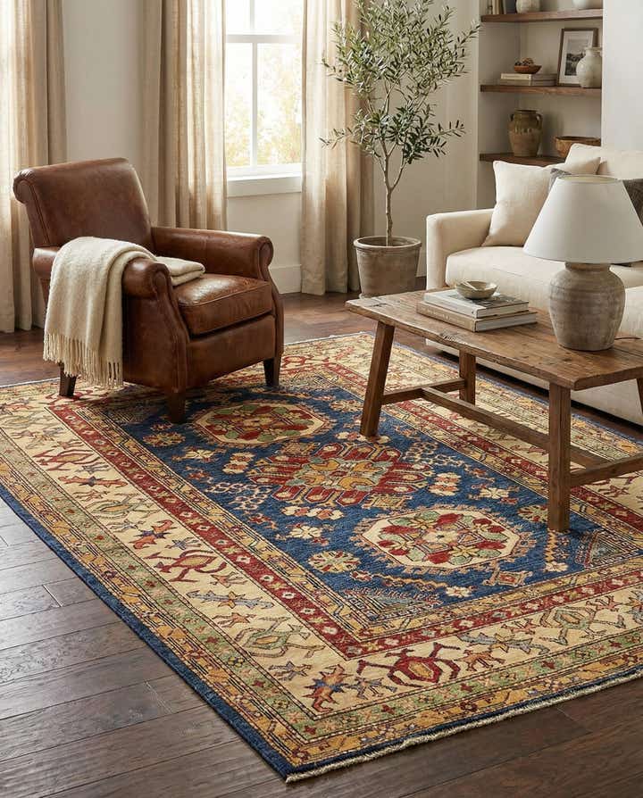 4' 10 x 6' 4 Hand Knotted Kazak Rug