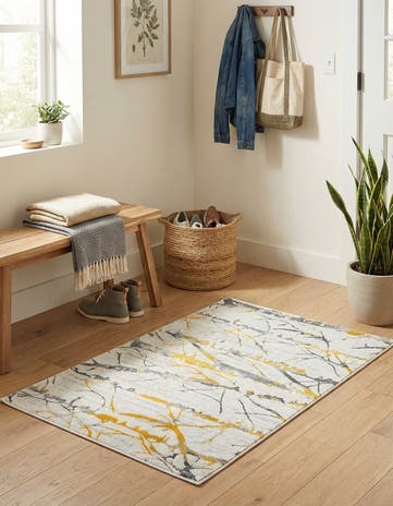 Yellow and Gray Finsbury Rug
