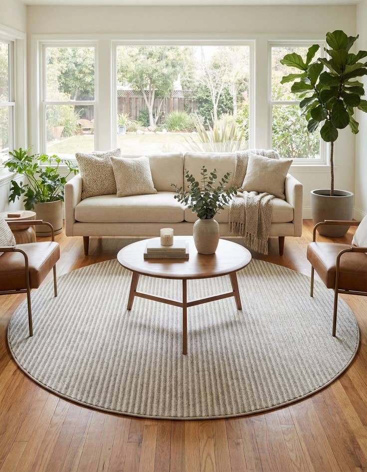 Detail image of 10' x 10'  Washable Sabrina Soto Indoor / Outdoor Round Rug