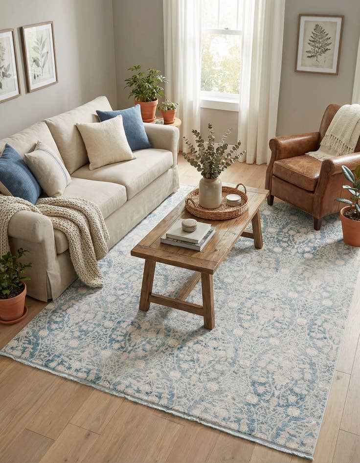 Detail image of  8' x 8' Modern Classical Square Rug