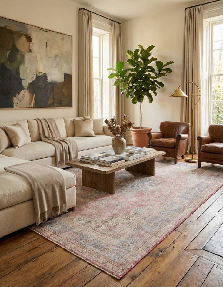 Detail image of  9' 6 x 12' 6  Hand Knotted Ultra Vintage Persian Wool Rug