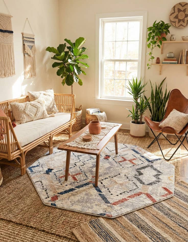 Detail image of  7' x 7' Tucson Octagon Rug