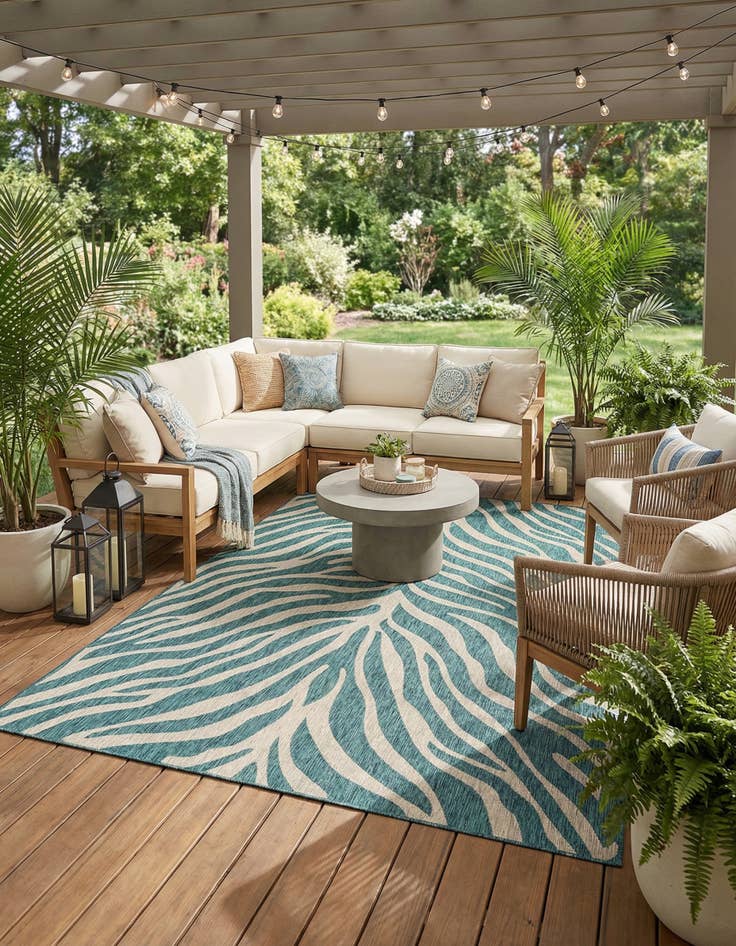 Detail image of 10' x 14' Easy-Clean Safari Indoor / Outdoor Rug