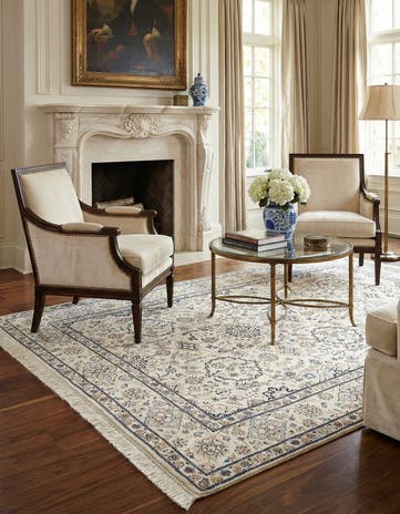 4' 11 x 7' 8 Hand Knotted Nain Rug