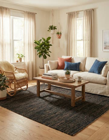 7' 10 x 7' 10 Hand Woven Palm Beach Jute Square Rug