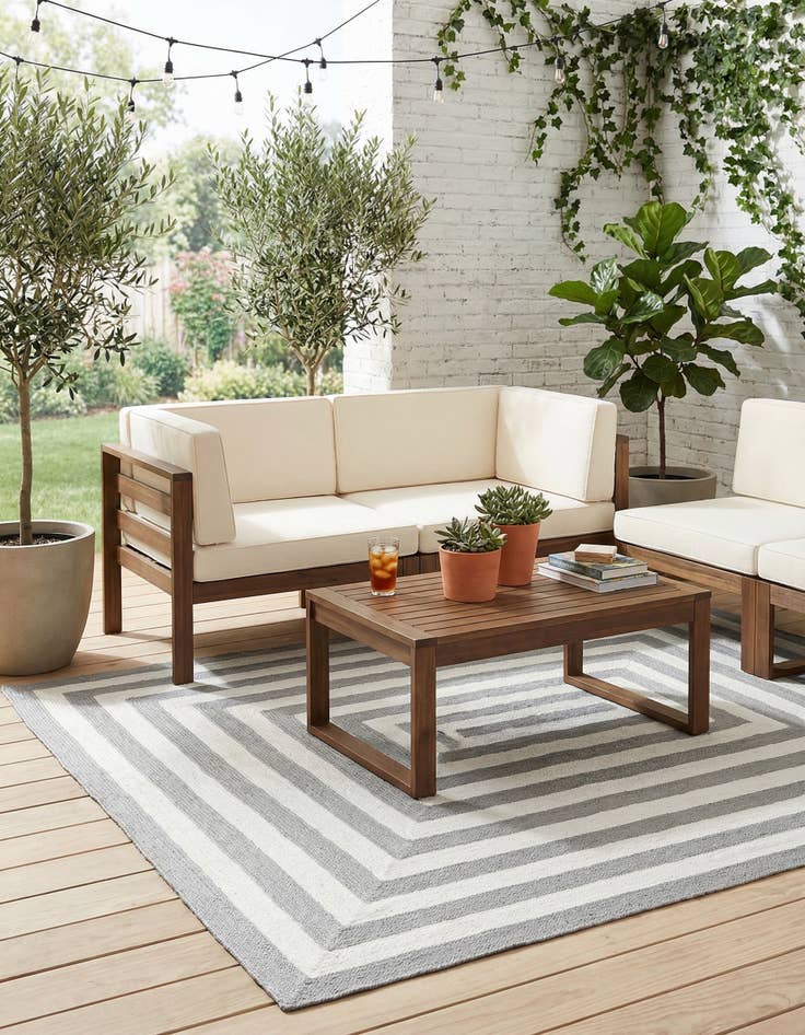 Detail image of  7' 10 x 10'  Hand Woven Eco Verse   Washable Indoor / Outdoor Rug