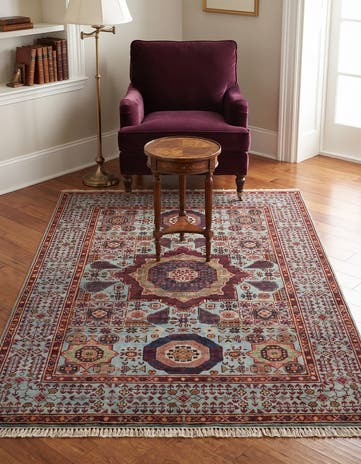 4' x 5' 9 Hand Knotted Mamluk Ziegler Rug