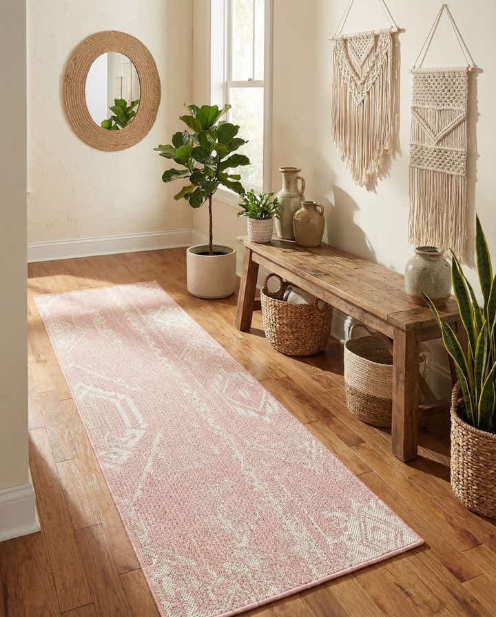 2' x 6' Easy-Clean Bohemian Indoor / Outdoor Runner Rug