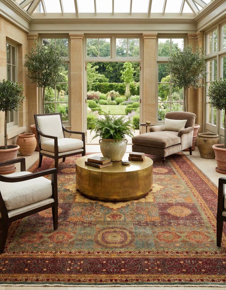 Detail image of 11' 10 x 15' 8 Mamluk Wool Rug