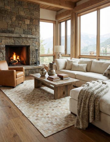 8' 2 x 9' 11 Cowhide - Patchwork Rug