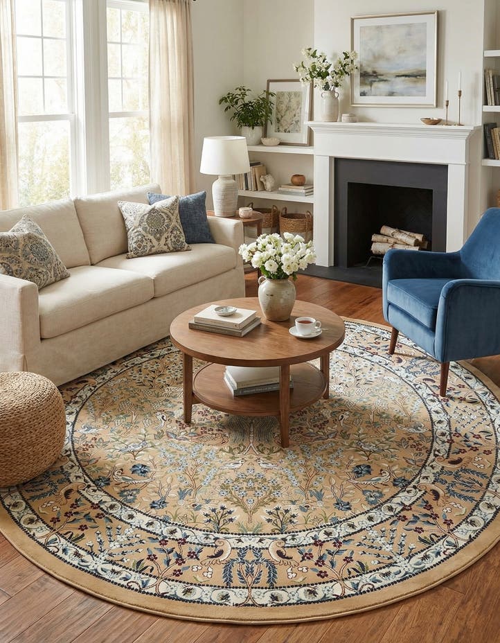 10' x 10' Nain Design Round Rug