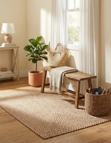 3' 1 x 5' 1 Handmade Tweed Braided Jute Rug