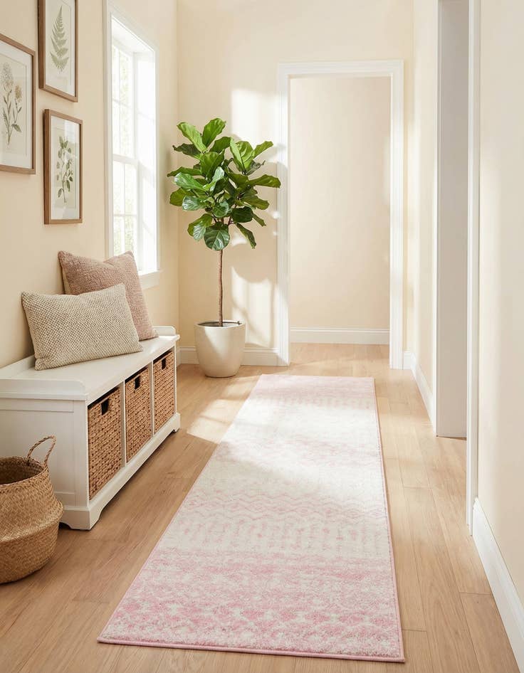 Detail image of 2' 7 x 10' Moroccan Trellis Runner Rug