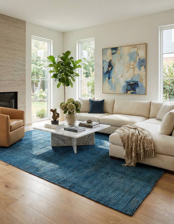 Detail image of 6' 5 x 10' 5  Hand Knotted Darya Wool Rug