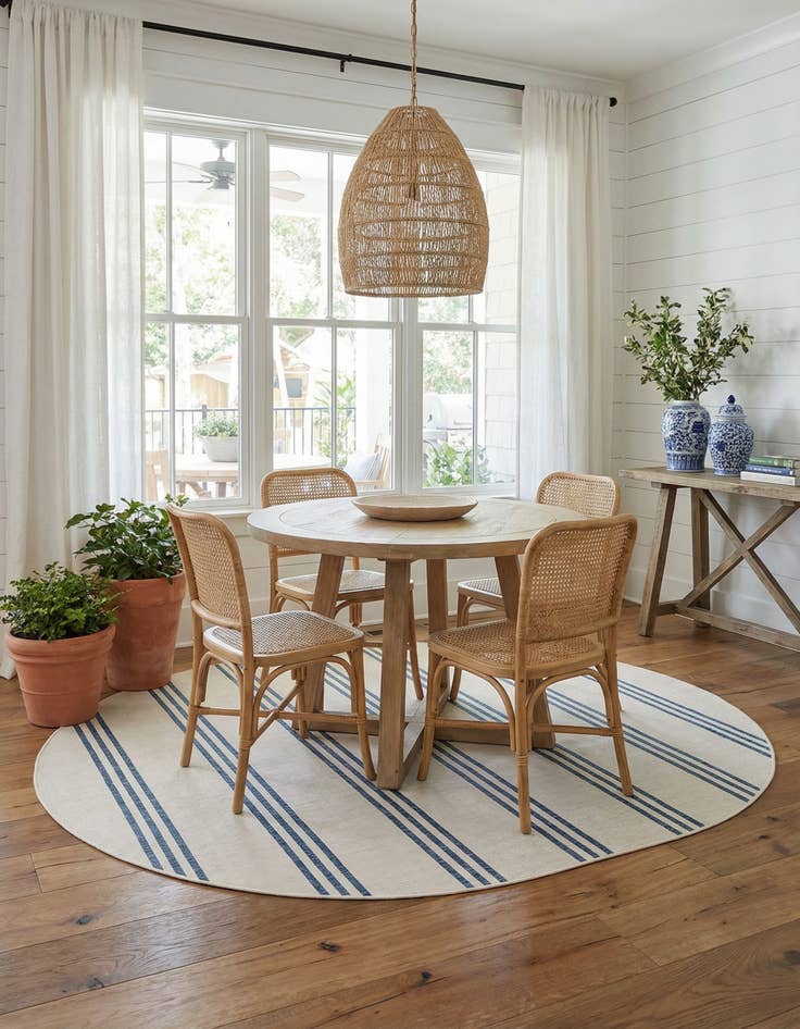 Detail image of 7' 10 x 10'  Washable Jill Zarin Anguilla Indoor / Outdoor Oval Rug