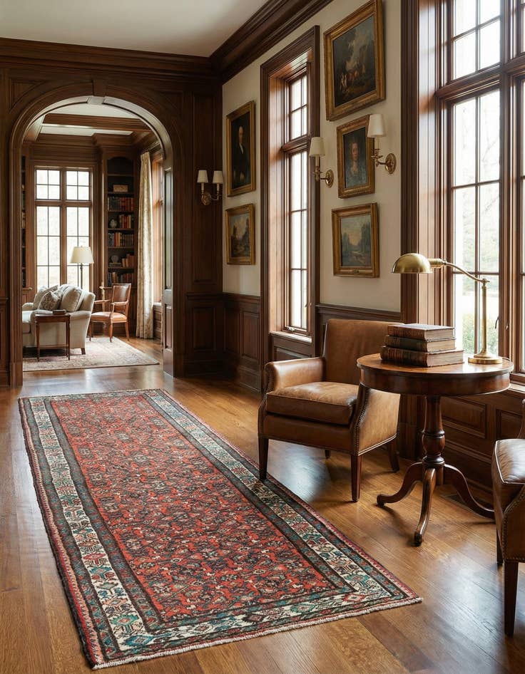 Detail image of 3' 7 x 10' 9 Hamedan Runner Rug