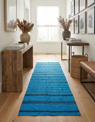 2' 8 x 7' 9 Hand Woven Kilim Modern Wool Runner Rug