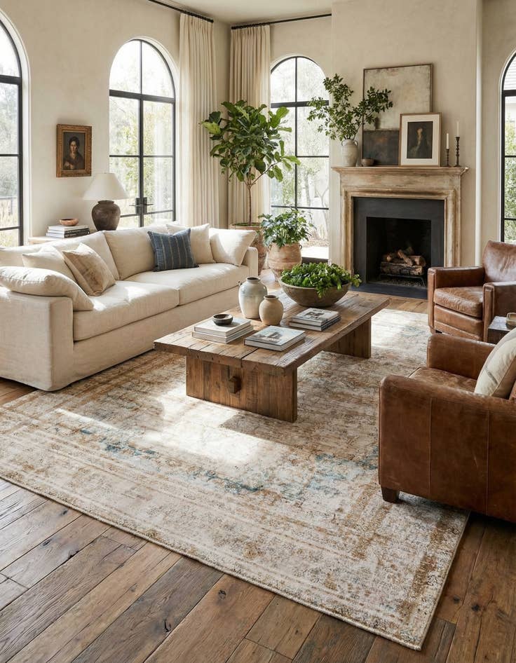 Detail image of  8' 10 x 12' 2  Hand Knotted Ultra Vintage Persian Wool Rug