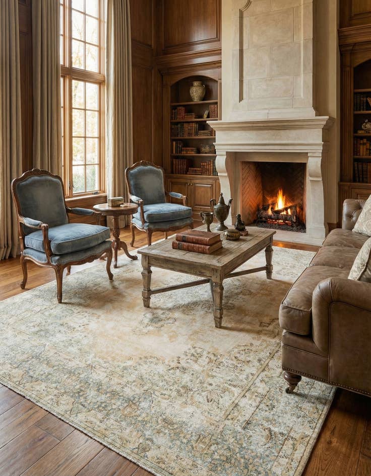 Detail image of 9' 9 x 12' 10 Vintage Royal Wool Rug