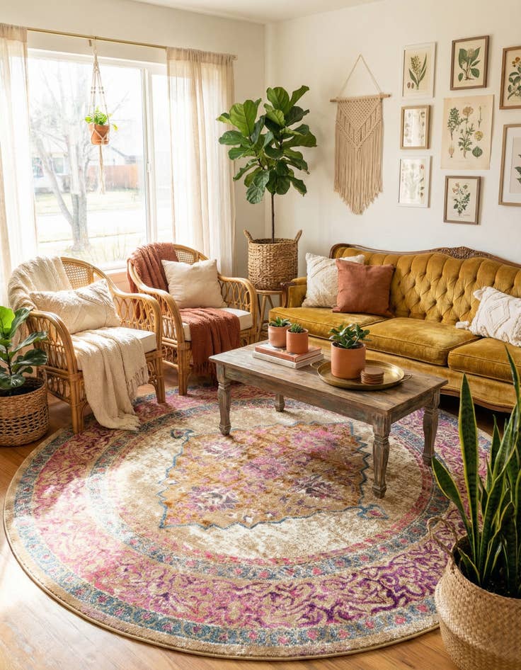 Detail image of 8' x 8' Aria Round Rug