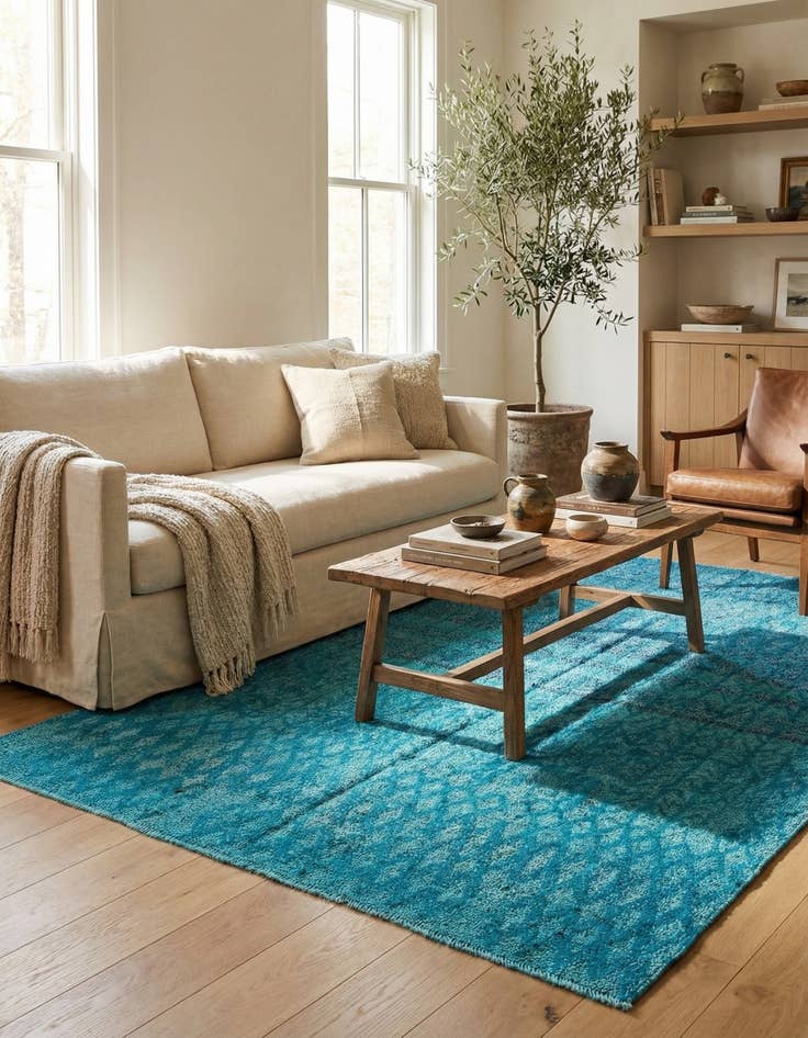 Detail image of 5' 4 x 8' 5  Hand Knotted Darya Wool Rug