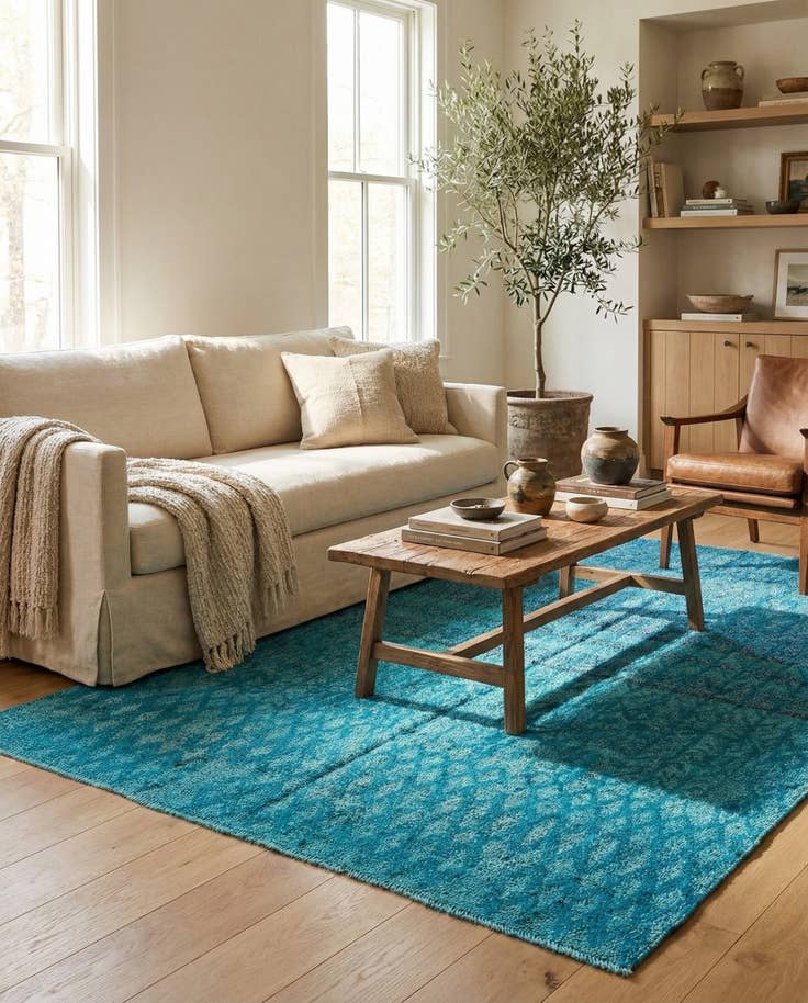 Detail image of 5' 4 x 8' 5 Hand Knotted Darya Wool Rug