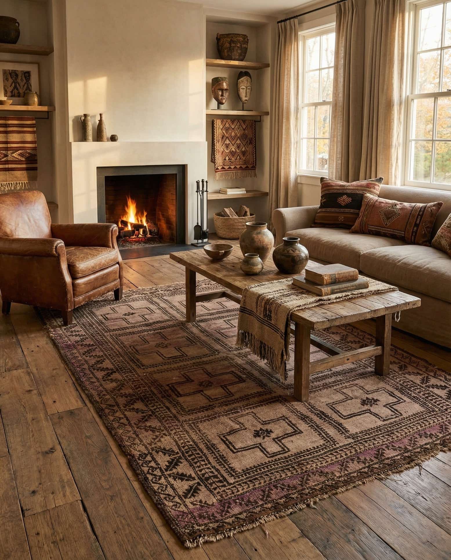 4' 8 x 7' 2 Hand Knotted Balouch Persian Wool Rug