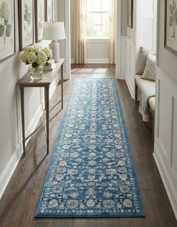 Blue Boston Runner Rug