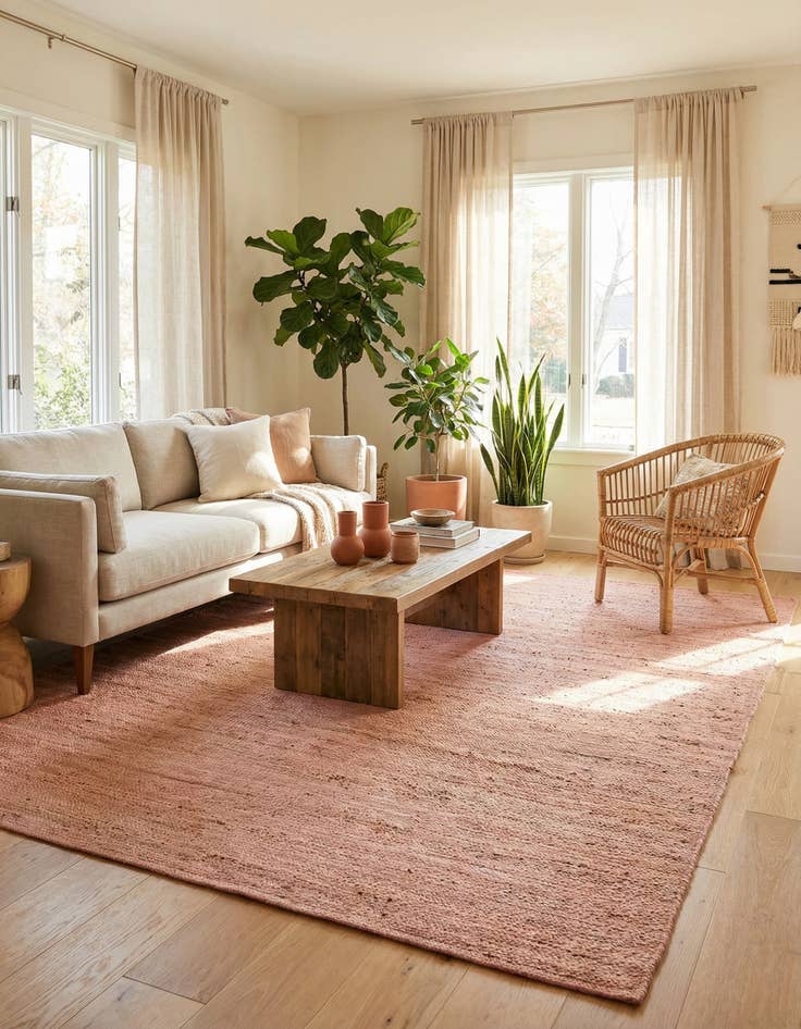 Detail image of  10' x 14' 1  Hand Braided Jute Rug