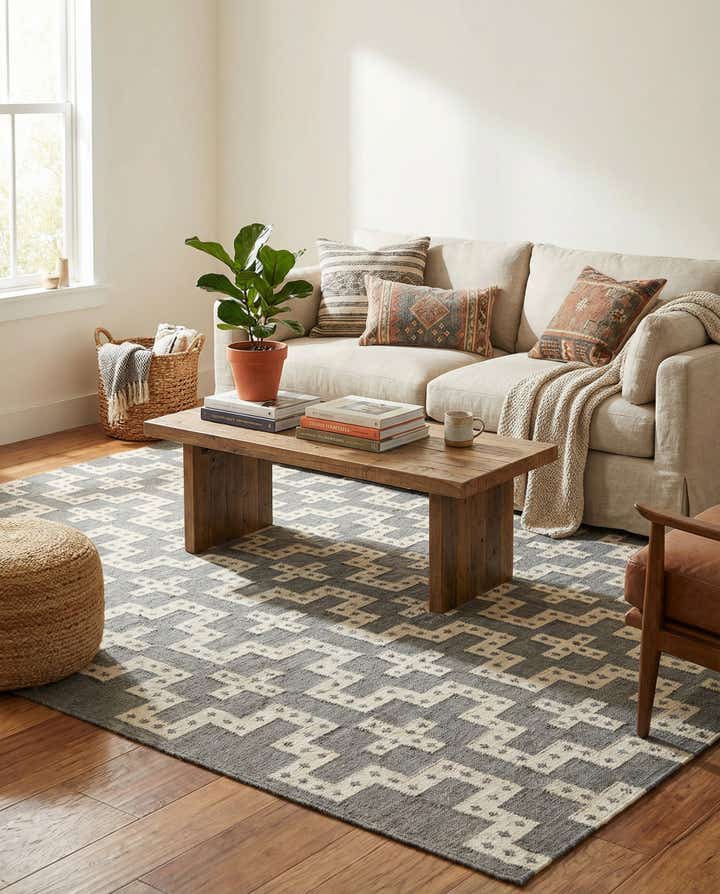 9' x 12' Hand Woven Kilim Wool Rug