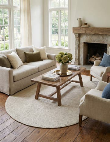 5' 1 x 8' Hand Woven Jill Zarin English Manor Wool Oval Rug