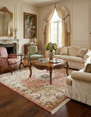 6' 8 x 6' 8 Hand Knotted Tabriz Persian Square Rug