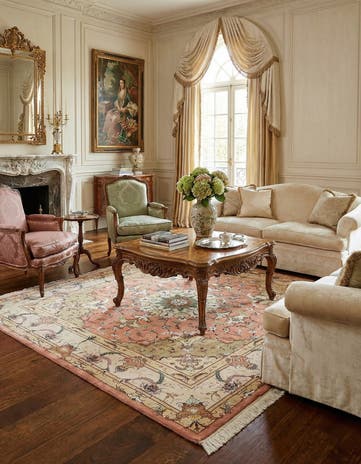 6' 8 x 6' 8 Hand Knotted Tabriz Persian Square Rug