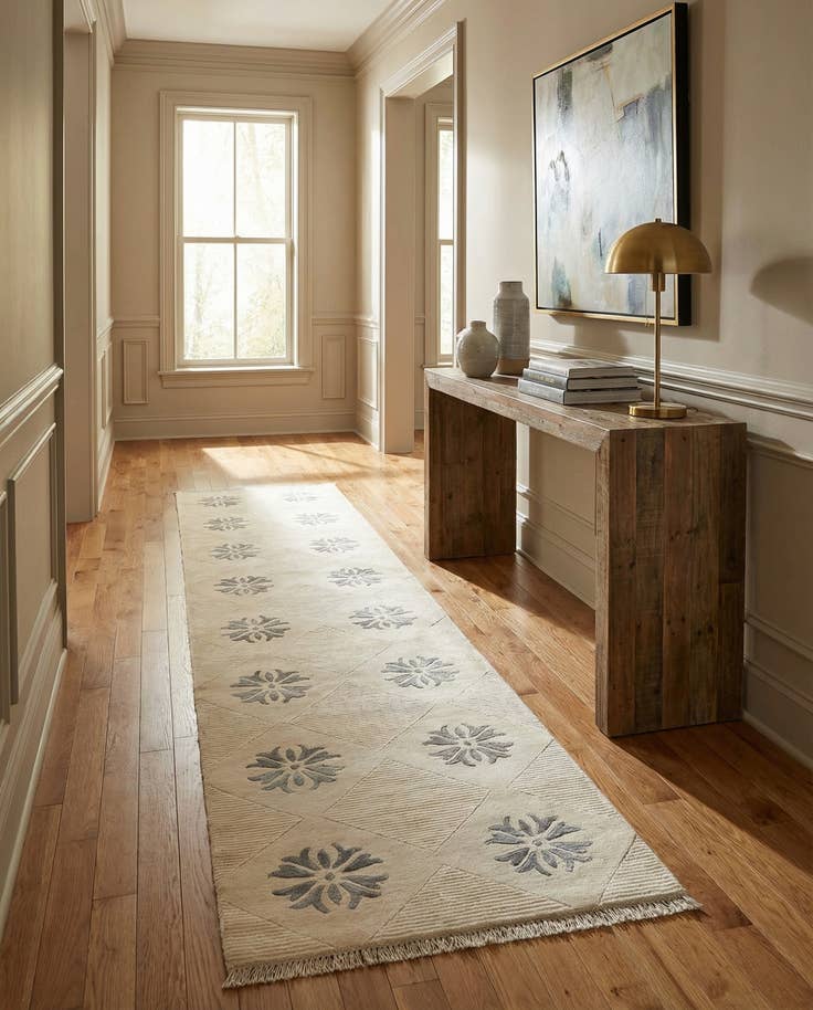 Detail image of 2' 8 x 13' 7 Hand Knotted Darya Wool Runner Rug