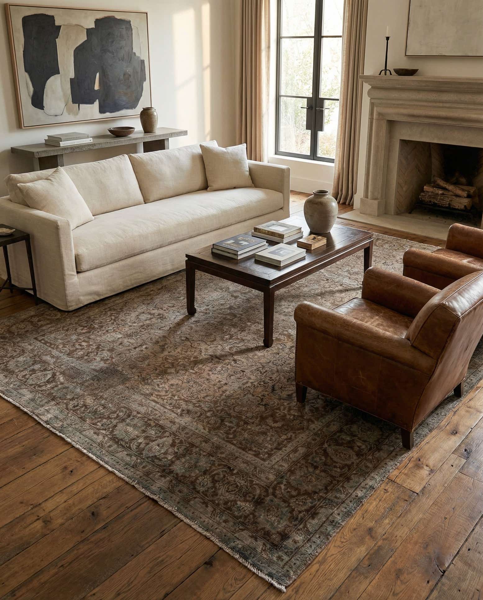 9' 5 x 12' 5 Hand Knotted Ultra Vintage Persian Wool Rug